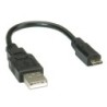 Cavo USB 2.0 ROLINE, A - Micro B, M/M, 0,15 m