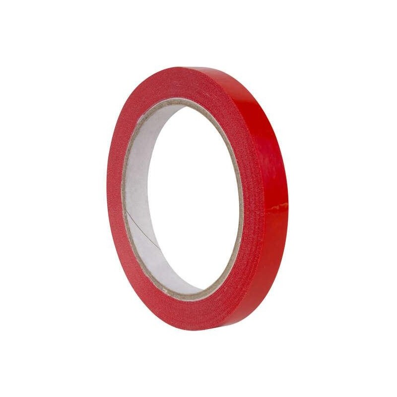 Applica questo adesivo rosso 12 mm x 66 m - Resistente agli strappi -