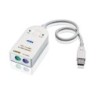 ATEN UC100KMA cavo PS/2 0,3 m 2x 6-p Mini-DIN USB A Bianco