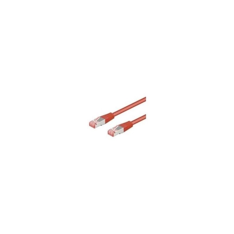 Cavo patch CAT6 0,5 m rosso S/FTP 2xRJ45, PVC, CCA