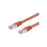 Cavo patch CAT6 0,5 m rosso S/FTP 2xRJ45, PVC, CCA