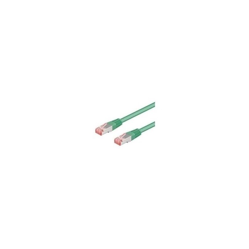 Cavo patch CAT6 10,0 m verde S/FTP 2xRJ45, PVC, CCA