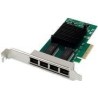 DIGITUS Scheda di rete Gigabit Ethernet a 4 porte, RJ45, PCI Express,