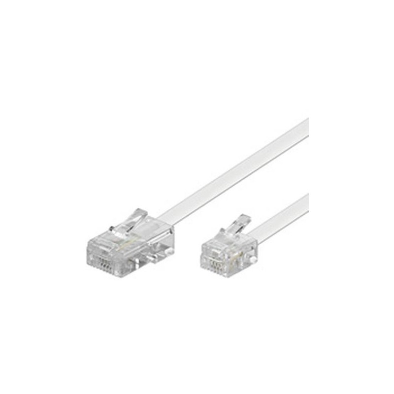 Cavo modulare Goobay. RJ45/RJ11. MM. Bianco. 3,0 m