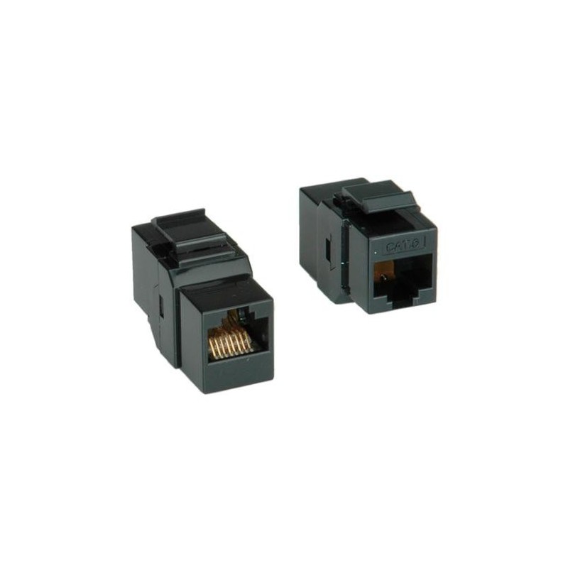 ROLINE RJ45 Keystone Modular Coupler, Cat.6/Classe E, UTP, nero