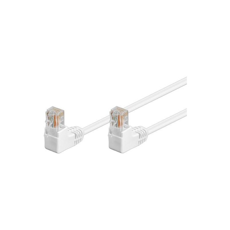 Goobay U/UTP Patch Cord Cat5e. 2xAngolato. Bianco 5,0 m