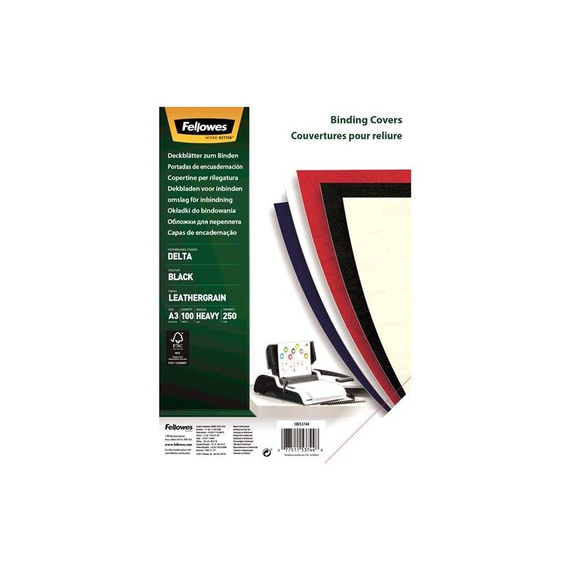 Copertine in cartone Fellowes Fellowes - Formato A3 - Finitura in sim