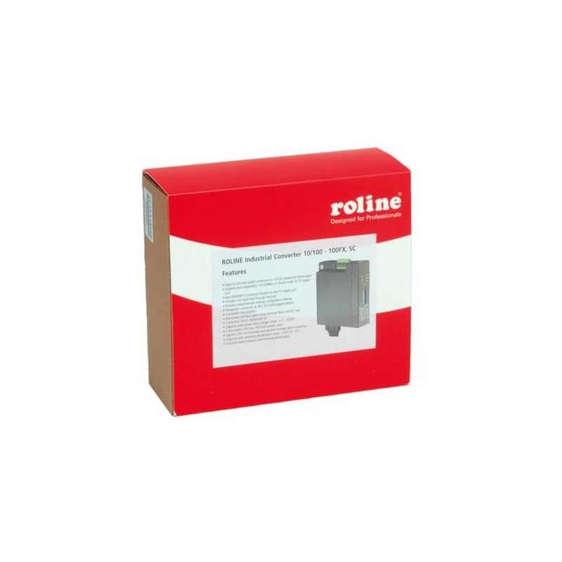 Convertitore industriale ROLINE 10/100Base-T - Fibra ottica multimoda