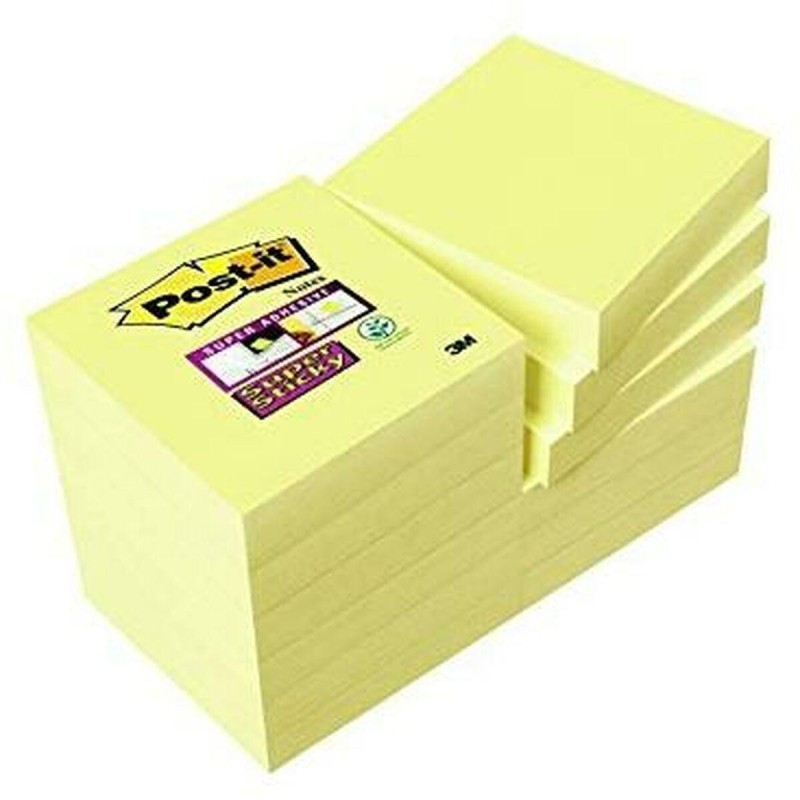 Note Adesive Post-it Super Sticky Giallo 12 Pezzi 47,6 x 47,6 mm