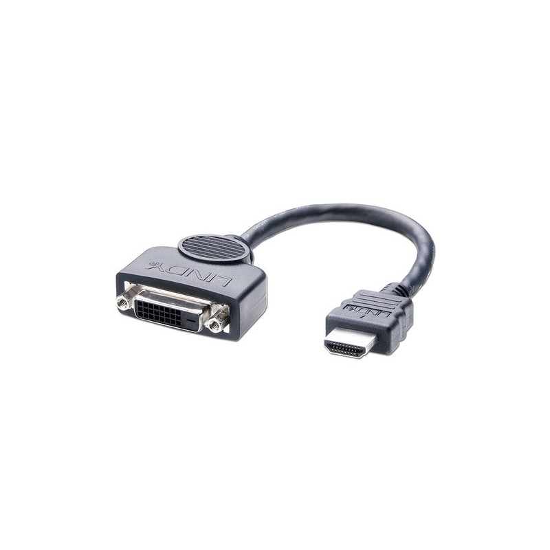 Lindy 41227 cavo e adattatore video 02 m DVI-D HDMI Nero