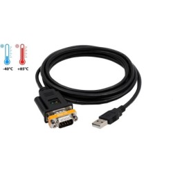 Spina USB 2.0 a seriale 1S RS-232 da 2,5 m, spina 9 pin, incluso adat