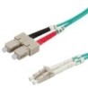 Value Fibre Optic Jumper Cable, 50/125&Atilde;&sbquo;&Acirc;&micro;m, LC/SC, OM3, turquoi