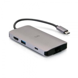 C2G Mini dock USB-C 8 in 1 con HDMI, 2 porte USB-A, Ethernet, lettore