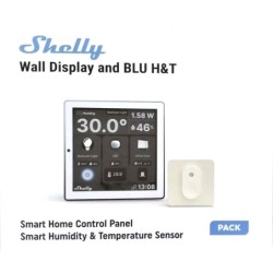 Shelly Wall Display + Sensore H&amp;T - Pannello con Display touch Bianco