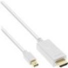 Cavo convertitore Mini DisplayPort a HDMI con audio - 4K-60Hz - bianc