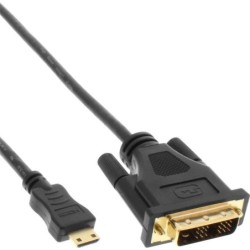 Cavo mini HDMI a DVI - Spina HDMI C a DVI 18+1 - 3 m