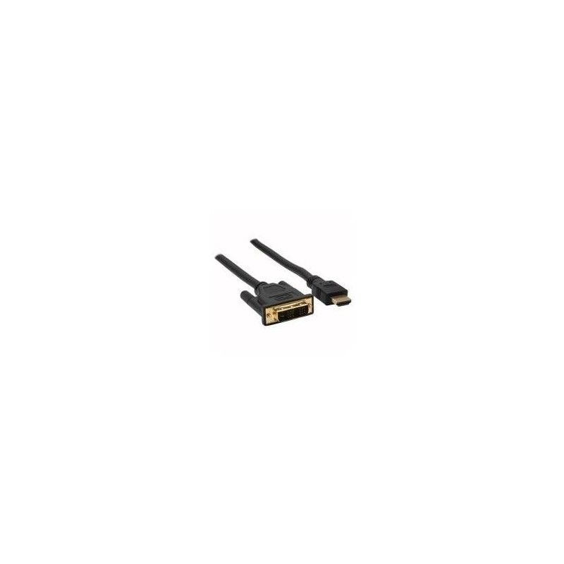 Cavo HDMI-DVI - contatti dorati - HDMI ST a DVI 18+1 ST - 0,5 m