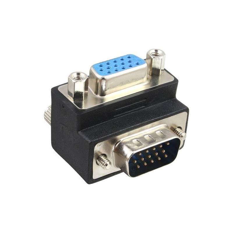 Adattatore VGA presa-spina 90&deg; angolo 15 pin