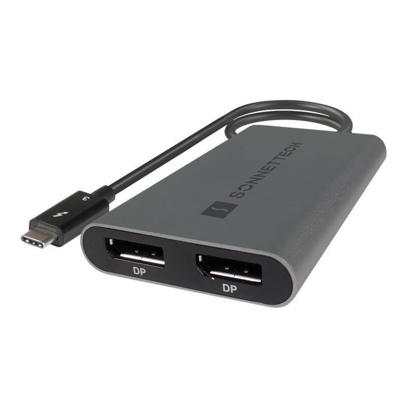 Adattatore Thunderbolt 3 e GT Dual DisplayPort grigio nero 30 cm