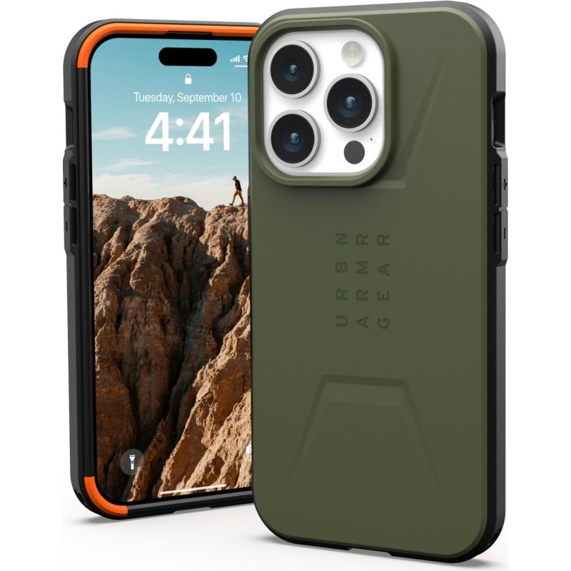 UAG Civilian Series Beskyttelsescover Olive-drab Apple iPhone 15 Pro