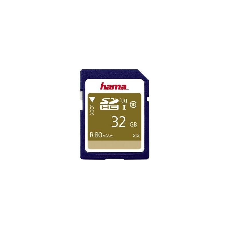 Hama 32GB SDHC Card, UHS-I Class 10, 80MB/s