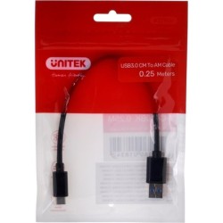 Kabel USB Unitek 3.1 typ A - typ C M-M 0.25 m