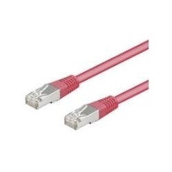 Cavo patch CAT5e 0,25 m magenta SF/UTP, 2xRJ45, CCA