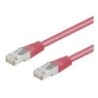 Cavo patch CAT5e 0,25 m magenta SF/UTP, 2xRJ45, CCA