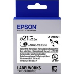 Epson Guaina Termorestringente Bianca per testo Nero, Heat Srink Tube