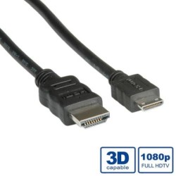 ROLINE Cavo HDMI ad alta velocit&Atilde;&nbsp; Ethernet, A - C, M/M, 2m