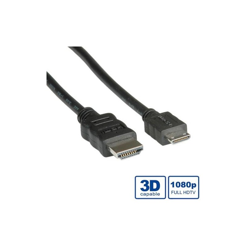 ROLINE Cavo HDMI ad alta velocit&Atilde;&nbsp; Ethernet, A - C, M/M, 2m