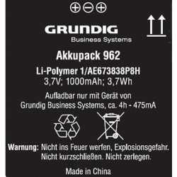 Grundig Li-Ion 1000 mAh Batteria