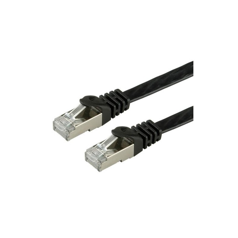 VALUE FTP PatchCord Cat.6A/Classe EA, piatto, nero, 1m