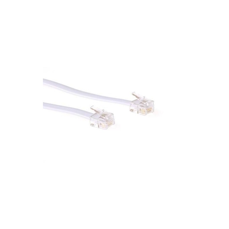 ACT RJ12 - RJ12 cable, White 5.0m 5 m Bianco