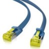 Cavo patch ultra piatto Helos U/FTP Cat 6a blu 1,0 m