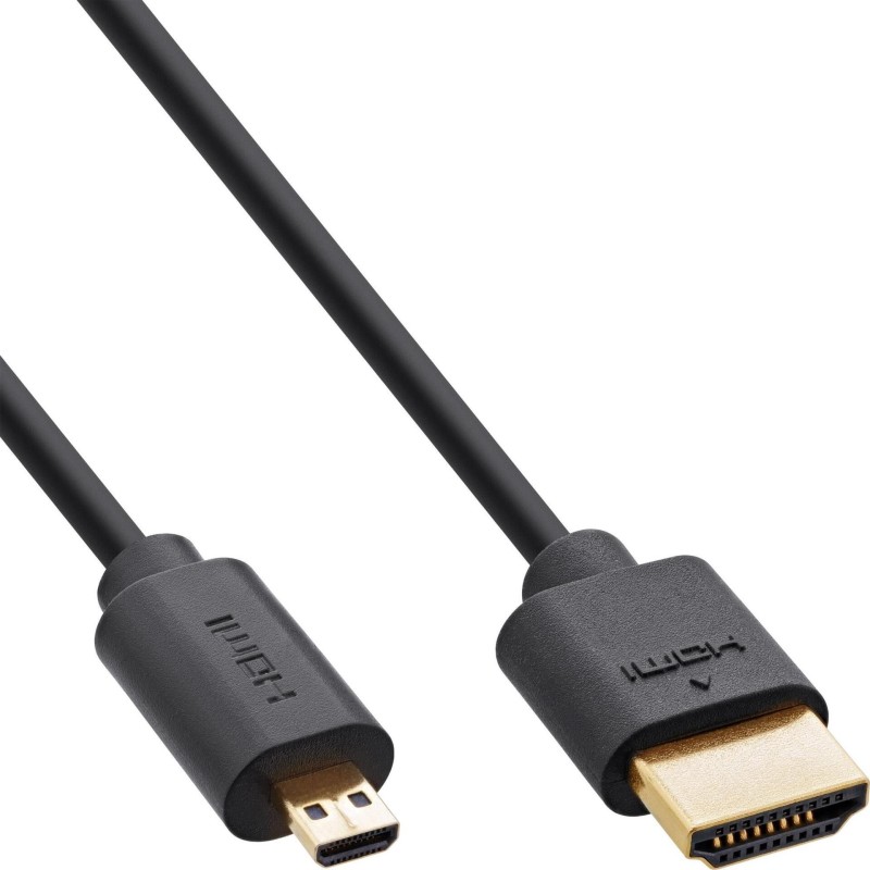 Cavo HDMI sottile ad altissima velocit&agrave; - 8K4K - A St. - D St. Micro