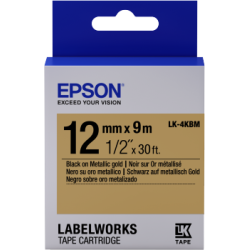 Epson LabelWorks LK-4KBM - nastro per etichette - nero su oro - rotol