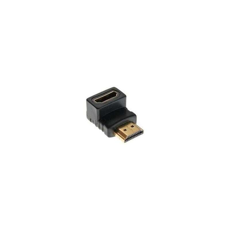 Adattatore HDMI - maschio-femmina - fondo angolato - contatti dorati 