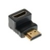 Adattatore HDMI - maschio-femmina - fondo angolato - contatti dorati 