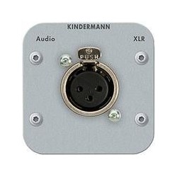 Kindermann XLR 3 pin. 7441-412 54x54 con presa di collegamento a sald