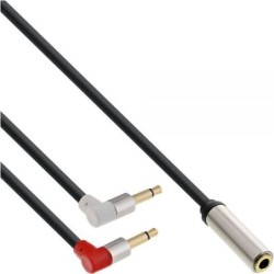 Testa audio sottile. Adattatore cavo volante - 2x3 -5mm ST - 3 -5mm B