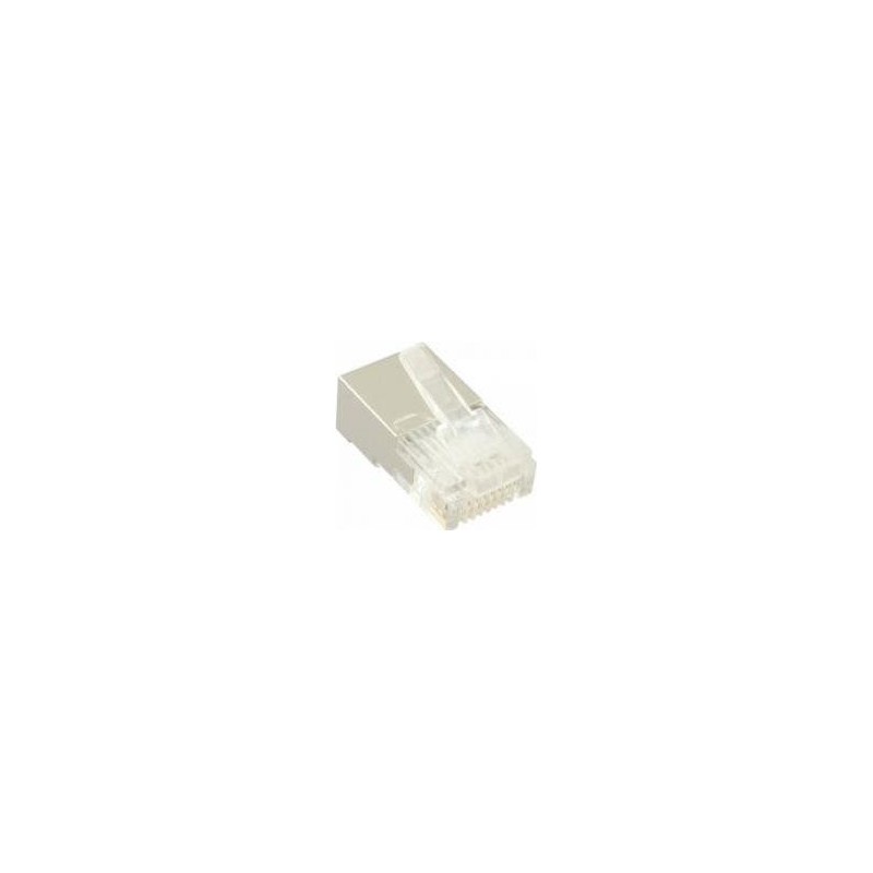 Spina modulare 8P8C RJ45 da crimpare su cavo tondo - schermato - conf