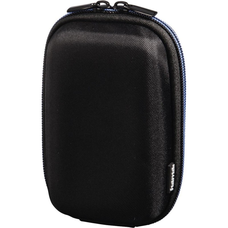 Hama Hardcase Zip 80M Camera Case, Belt Loop, Neck Strap, Black/Blue,