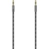 Hama 3.5mm Jack Stereo Cable, Male to Male, Gold-Plated, Fabric Jacke