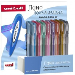 Uni-ball Signo Noble Metal - Espositore UM-120NM 48P 0,8mm - Punta in