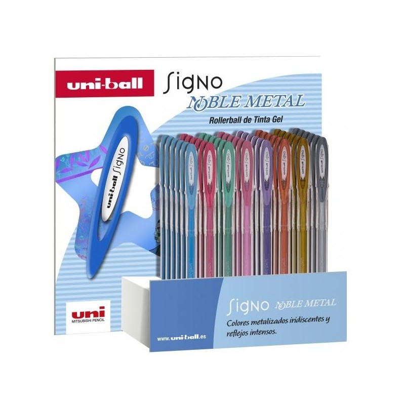 Uni-ball Signo Noble Metal - Espositore UM-120NM 48P 0,8mm - Punta in