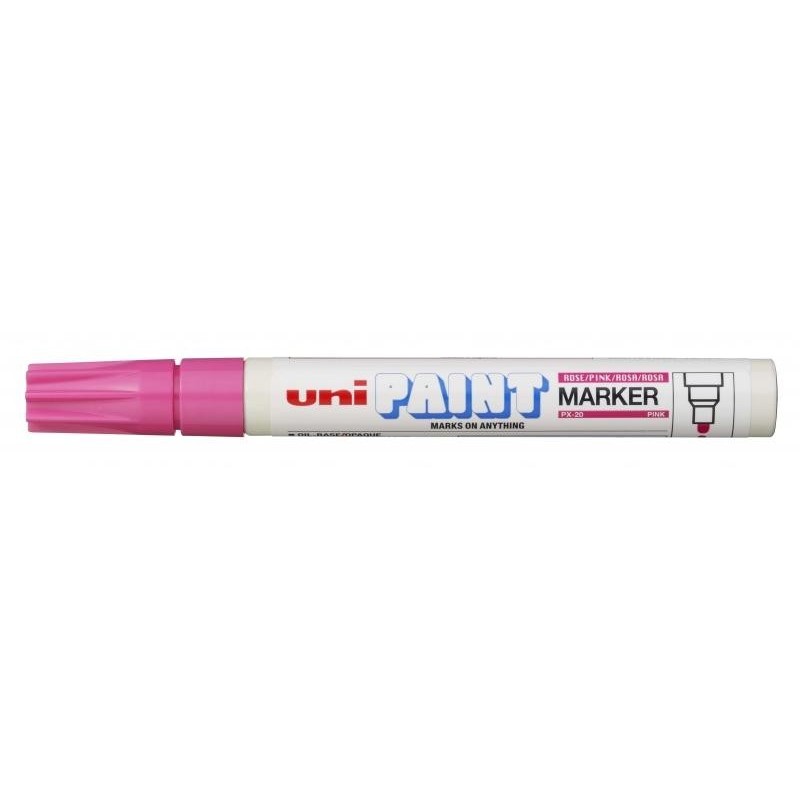 Uni Paint Marker Marcatore per pittura -PX-20 (L) Rosa 2,2-2,8mm Cara