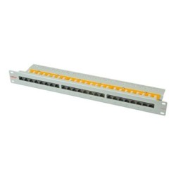 ROLINE Patchpanel 19&quot;, Cat.6/Classe E, 24 porte, UTP, grigio chiaro