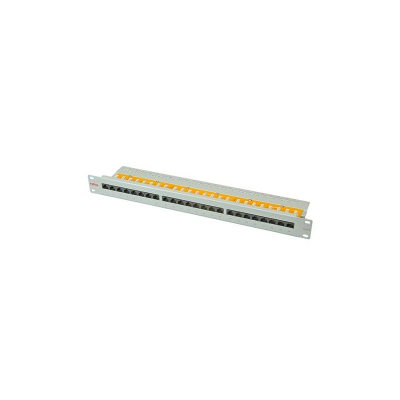 ROLINE Patchpanel 19&quot;, Cat.6/Classe E, 24 porte, UTP, grigio chiaro