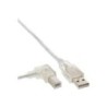 Cavo USB 2.0 - da A a B angolato a sinistra - trasparente - 2 m